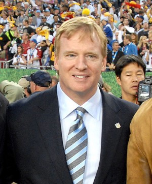 Commissioner Roger Goodell at Super Bowl XLIII