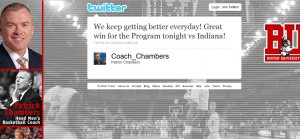 Coach Chambers celebrates his win via Twitter