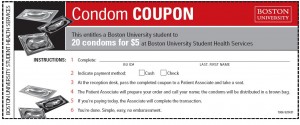 SHS offers a Condom Coupon for condoms on the cheap
