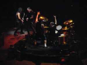 From left-to-right: Kirk Hammett, James Hetfield, Robert Trujilo, Lars Ulrich