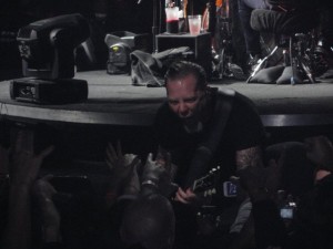 James Hetfield connects with the Garden crowd