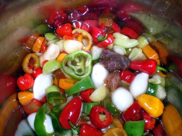 Cooking the vegetables