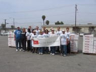 BU alumni in California volunteered at the Food Bank of Southern California in 2010. | Photo Courtesy the Boston University Alumni Association Flickr.