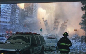 Ground Zero, shortly after collapse.