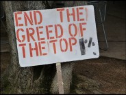 occupyphoto Noble though it may be, ending greed is not something that can actually be accomplished. Photo from flickr user uvw916a.
