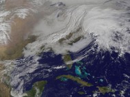 A satellite photo of the Blizzard Nemo. | Photo courtesy of NASA