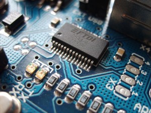 The Arduino microcontroller is at the heart of many DIY robot projects. | Photo courtesy Wikimedia Commons via DustyDingo.