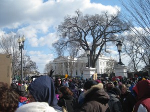 The rally outside of the White House. | Photo by Ari Stern