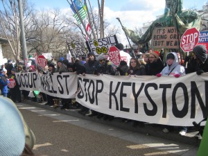 Another banner referencing the Occupy movement. | Photo by Ari Stern