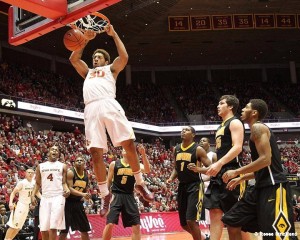 Royce White dunking. | Photo courtesy of Flickr user GoIowaState via Wikimedia Commons