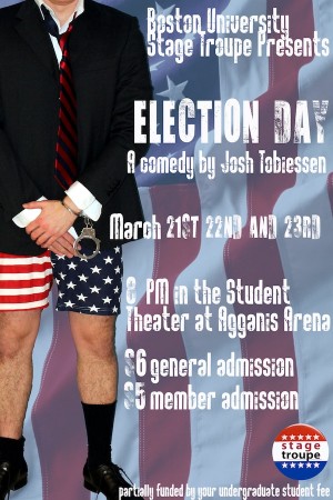 Election Day, a comedy written by Josh Tobiessen was directed by Joe Reed (CAS '14). | Image by Producer Joe Gambino