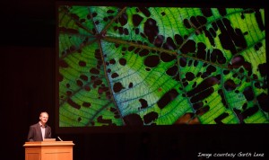 Dr. Robert Davies delivering lecture portion of "The Crossroads Project" | Photo by Garth Lenz