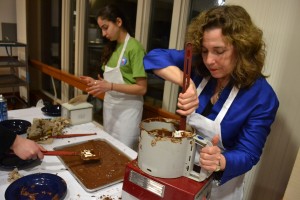 Professor Karen Jacobs guided students Thursday evening. | Photo by Cecilia Weddell