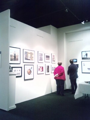 Admiring works just before Thursday's reception | Photo by Thea Di Giammerino