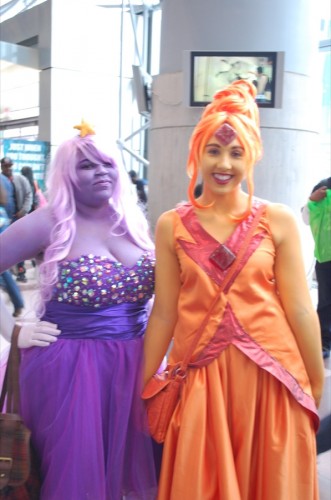 Lumpy Space Princess and Fire Princess from Adventure Time