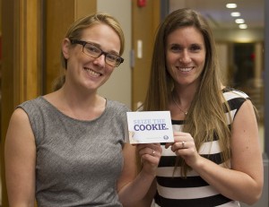 BU dietitians Sarah Butler and Rachel Reynolds. | Photo by Katy Meyer.