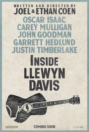 Llewyn's cat and his guitar are perfectly blended in this poster for Inside Llewyn Davis | Promotional photo courtesy of The Weinstein Company
