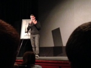Oscar Isaac answers the audience's questions after the screening at the Brattle | Photo courtesy of Beth St. John