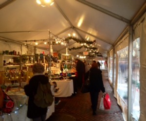 The aisle of the market complete with handmade jewelry, paintings, handbags, and more | Photo courtesy of Beth St. John