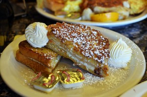 Pear and Goat Cheese French Toast at Ball Square Cafe | photo by Kara Korab