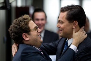 Left to right: Jonah Hill plays Danny and Leonardo DiCaprio plays Jordan Belfort in THE WOLF OF WALL STREET, from Paramount Pictures and Red Granite Pictures. | Image courtesy of the film's promotional webpage, www.thewolfofwallstreet.com
