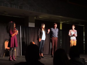 Students were invited onstage to perform with Cecily and Mike | Photo by Hanna Klein