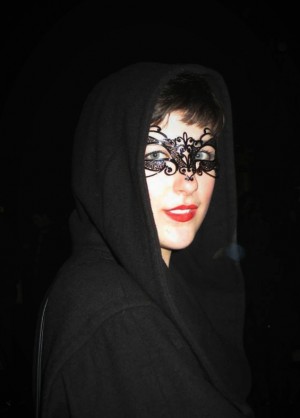 Me in my mask on Martedi Grasso. Photo by Brandi Bellaccio.
