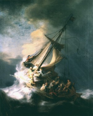 Rembrandt, "The Storm on the Sea of Galilee", one of the 13 stole artworks | photo courtesy of Isabella Stewart Gardner Museum