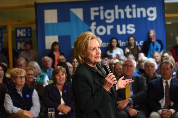 Hillary Clinton in Berlin, New Hampshire on October 29, 2015. | Photo by Barbara Kinney for Hillary for America