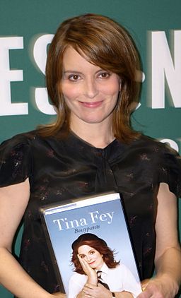 Tina Fey and her book "Bossypants" via Wikimedia commons user David Shankbone