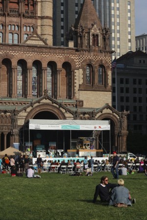 Copley Square's Trinity Church acts as the Fest's backdrop - Photo by Hanna Klein
