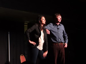 SNL's Cecily Strong & Mike O'Brien performed in front of hundreds of BU students | Photo by Hanna Klein