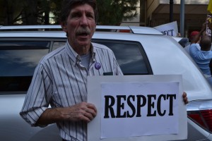 Adjunct professors rally for respect | Photo by Alene Bouranova 